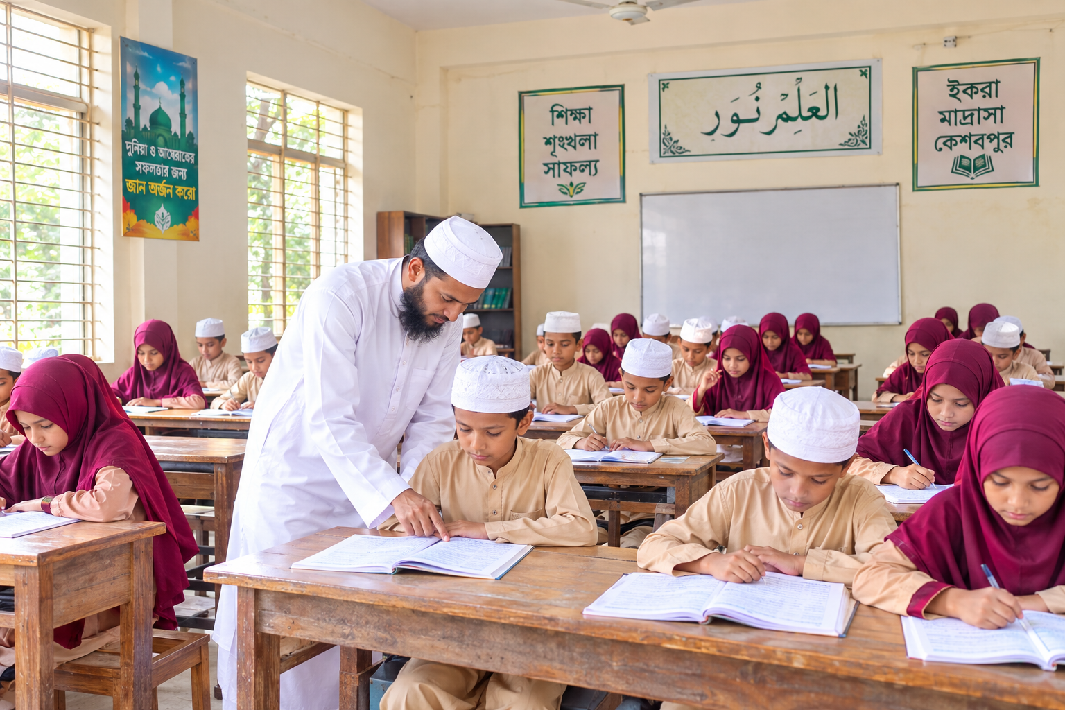 knowledge is light a madrasa classroom 2